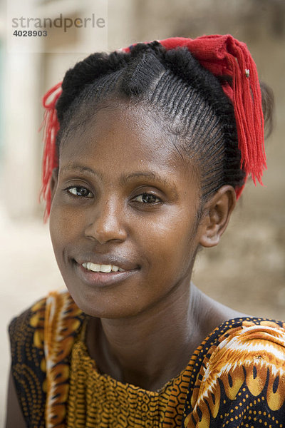 Porträt einer jungen Frau  20-25 Jahre  Eritrea  Afrika