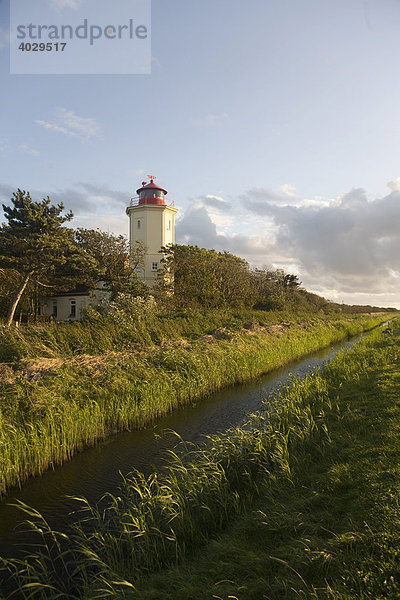 Leuchtturm Westermarkelsdorf auf der Insel Fehmarn  Schleswig-Holstein  Deutschland  Europa