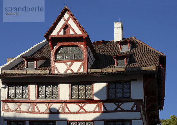 Das Albrecht Dürer Fachwerkhaus in der Nürnberger Innenstadt  Franken  Bayern  Deutschland  Europa