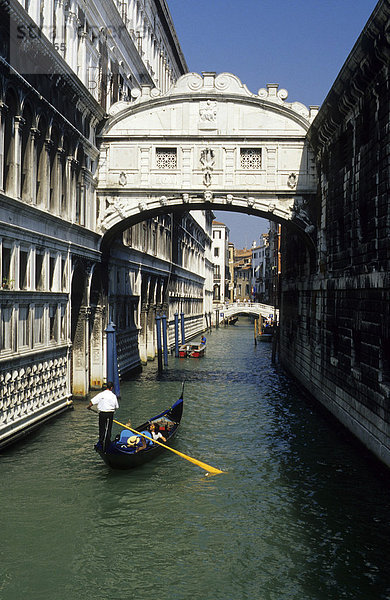 Seufzerbrücke  Ponte dei Sospiri  Venedig  Italien  Europa