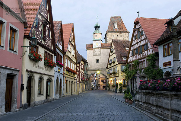 Rothenburg ob der Tauber  Mittelfranken  Bayern  Deutschland  Europa