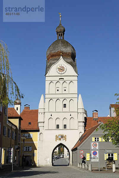 Landshuter Tor  Erding  Oberbayern  Bayern  Deutschland  Europa