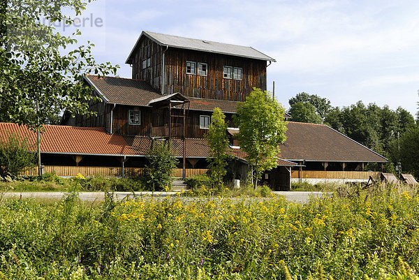 Ehemaliger Torfbahnhof  heute Museum  Kendlmühlfilze  Chiemgau  Oberbayern  Bayern  Deutschland  Europa