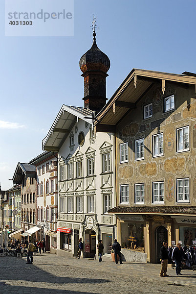 Altes Rathaus  Marktstraße  Bad Tölz  Oberbayern  Bayern  Deutschland  Europa