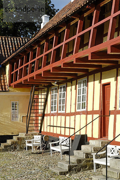 Fachwerkgebäude  Mariager  Jütland  Dänemark  Europa