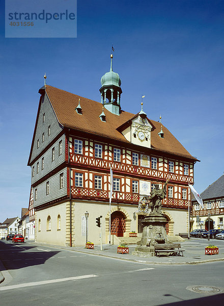Rathaus  erbaut Ende 17.  Jh.  Staffelstein  Oberfranken  Franken  Bayern  Deutschland  Europa