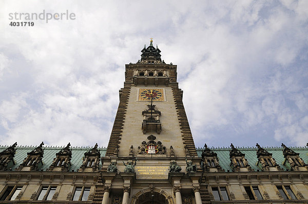 Rathaus der Hansestadt Hamburg  Teilansicht  Hamburg  Deutschland  Europa