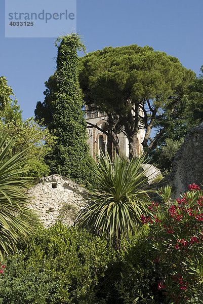 Gärten der Villa Rufolo  Ravello  Amalfiküste  Kampanien  Süditalien  Italien  Europa