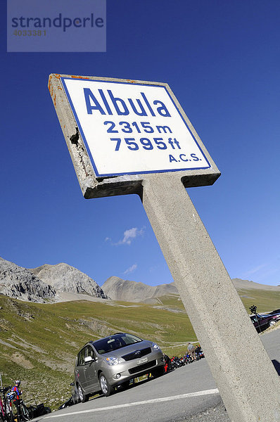 Passhöhe ALBULA-PASS  2315m  Bergün  Graubünden  Schweiz  Europa