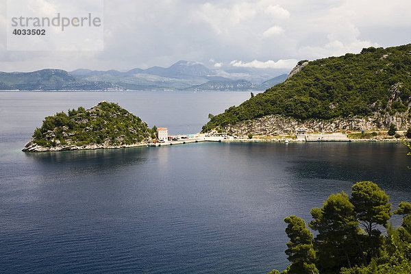 Fährhafen von Sobra  Insel Mljet  Dubrovnik-Neretva  Dalmatien  Kroatien  Europa