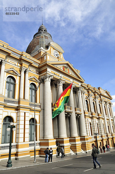 Fassade des Präsidentenpalastes  La Paz  Bolivien  Südamerika