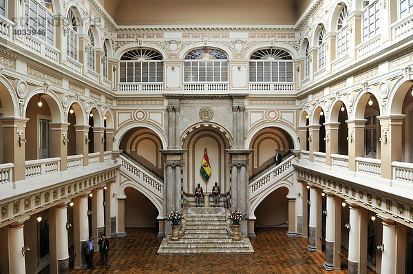 Innenraum des Präsidentenpalastes  La Paz  Bolivien  Südamerika