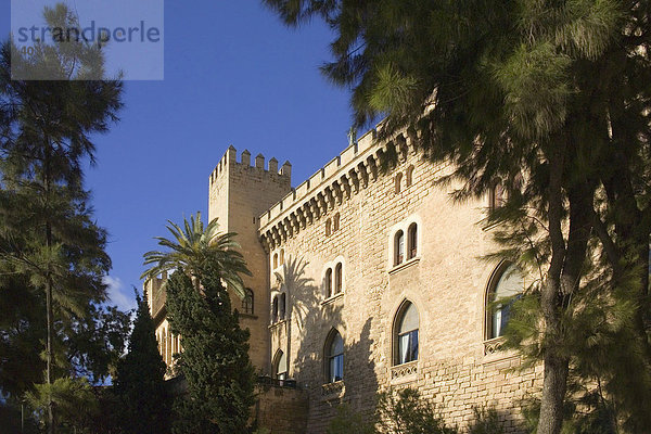 Palma de Mallorca  Almudainapalast und Kathedrale. Balearen  Spanien  Europa