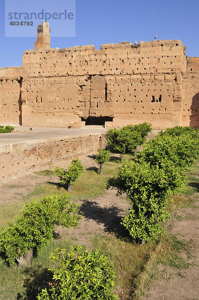 Baadi-Palast  Marrakesch  Marokko  Afrika