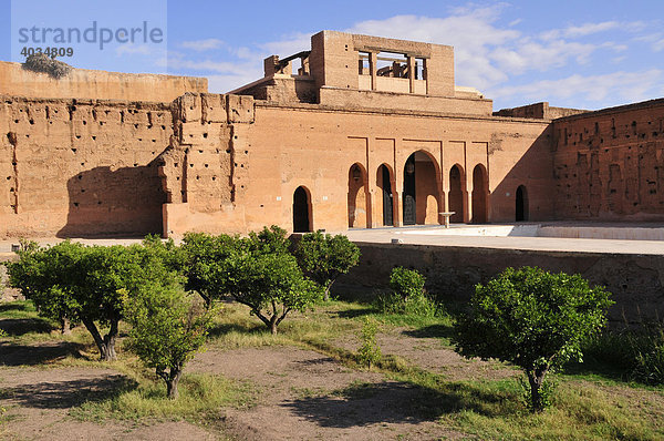 Baadi-Palast  Marrakesch  Marokko  Afrika