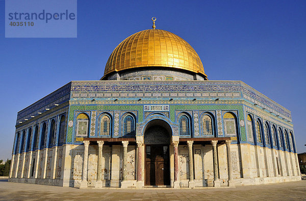 Felsendom  Qubbet es-Sakhra  auf dem Tempelberg  Jerusalem  Israel  Naher Osten  Orient
