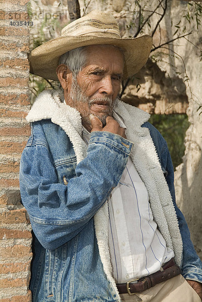 Alter Mann  Mineral de Possos  Provinz Guanajuato  Mexiko