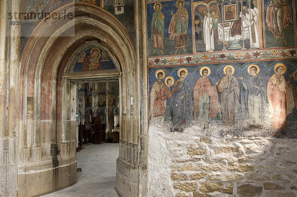Innenfresken  Kirche Heiliger Georg  Welterbe der UNESCO  Suceava  Süd-Bukowina  Moldau  Rumänien  Europa