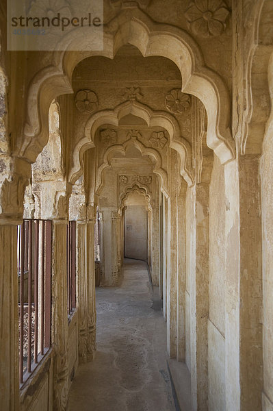 Korridor  Fort Mehrangarh  Jodhpur  Rajasthan  Indien  Südasien