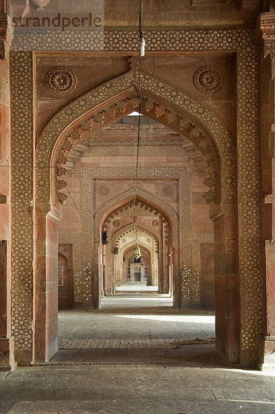 Jama Masjid Moschee  Gebetshalle  Fatehpur Sikri  Welterbe der UNESCO  Uttar Pradesh  Indien  Südasien