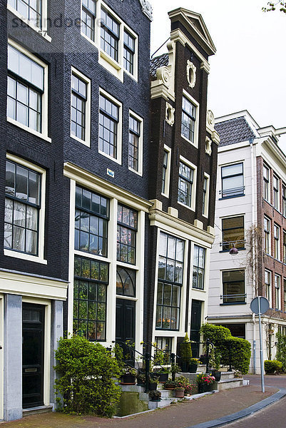 Grachtenhäuser  Amsterdam  Holland  Niederlande  Europa