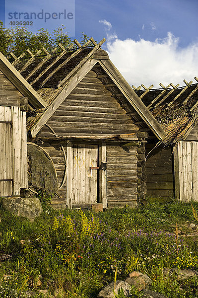 Fischerhäuser von Altja  Lahemaa Nationalpark  Estland  Baltikum  Nordosteuropa