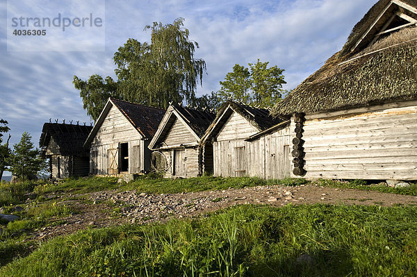 Fischerhäuser von Altja  Lahemaa Nationalpark  Estland  Baltikum  Nordosteuropa