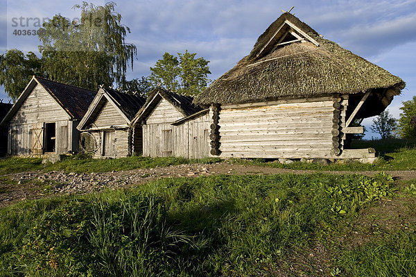 Fischerhäuser von Altja  Lahemaa Nationalpark  Estland  Baltikum  Nordosteuropa