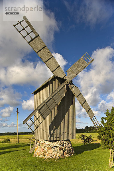 Windmühle  Harju  Hiiumaa  Ostseeinsel  Estland  Baltikum  Nordosteuropa