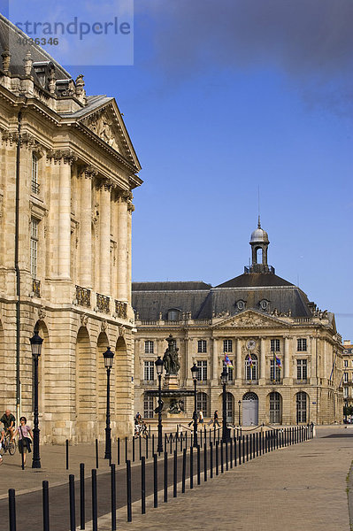 Börsenplatz  Place de la Bourse  Bordeaux  Aquitaine  Frankreich  Europa
