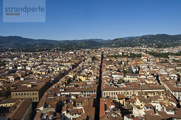 Stadtübersicht  Panorama vom Campanile  Florenz  Firenze  Toskana  Italien  Europa