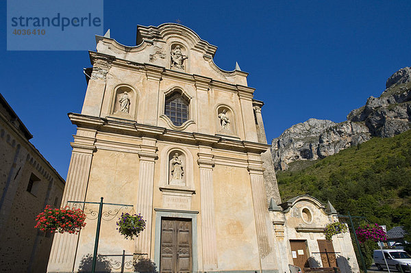 Eglise Notre-Dame des Fontaines  La Brigue  Provence-Cotes-des-Alpes-d'Azur  Frankreich  Europa