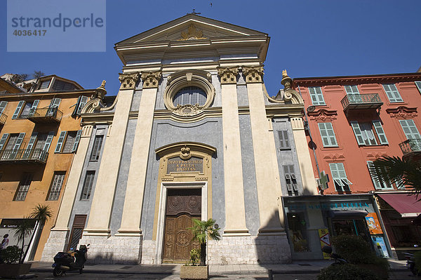 Saint Dominique  Rue de Saint Francois de Paul  Nizza  Provence Cote d'Azur  Frankreich  Europa