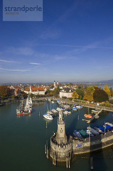 Hafen  Lindau am Bodensee  Bayern  Deutschland  Europa