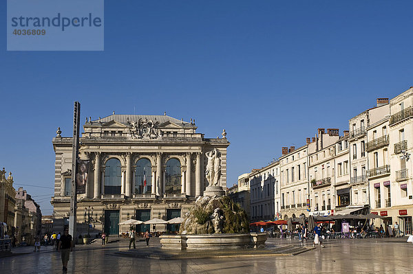 Oper  Comedie  Place de Comedie  Montpellier  Languedoc-Roussillion  Frankreich