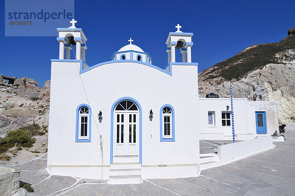 Griechische Kirche in Firopotamos auf Milos  Kykladen  Griechenland  Europa