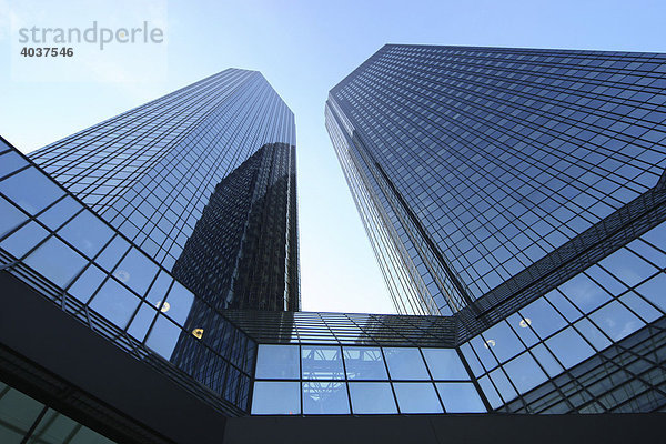 Zwillingstürme der Deutsche Bank AG  Frankfurt am Main  Hessen  Deutschland  Europa