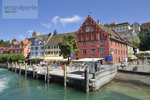 Uferpromenade Meersburg am Bodensee  Baden-Württemberg  Deutschland  Europa