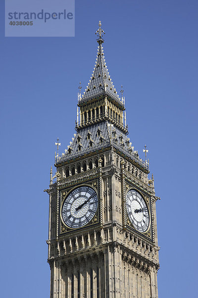 Uhrturm  Big Ben  London  England  Großbritannien  Europa