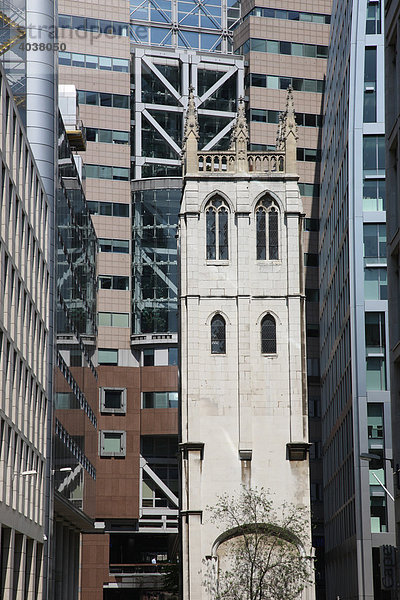 Moderne und alte Architektur  London  England  Großbritannien  Europa