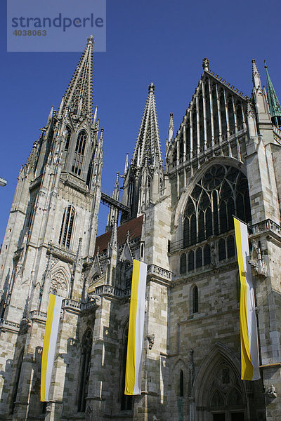 Dom  Regensburg  UNESCO Weltkulturerbe  Oberpfalz  Bayern  Deutschland  Europa