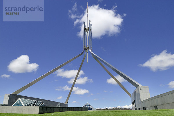 Auf der Dachterrasse des New House of Parliament  Canberra  Australien