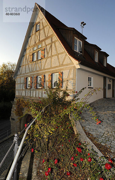 Fachwerkhaus in Marbach am Neckar  Baden-Württemberg  Deutschland  Europa