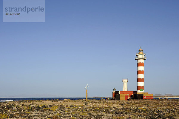 Leuchtturm Faro de Toston  El Cotillo  Fuerteventura  Kanarische Inseln  Spanien  Europa