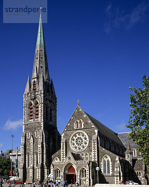 Kathedrale Christ Church am Cathedral Square  Christchurch  Südinsel  Neuseeland