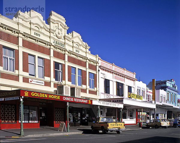 Einkaufsstraße in Nelson City  Südinsel  Neuseeland