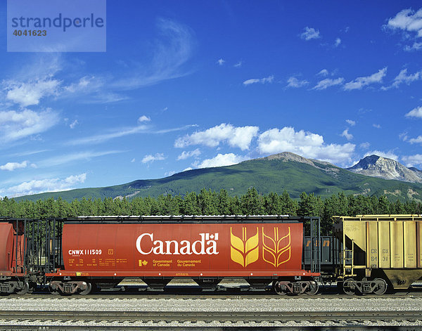 Getreidewagen der Bahn  Eisenbahn  Waggon  Canada  Kanada