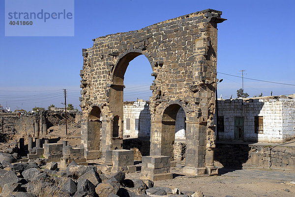 Römische Ruinen in Bosra  Syrien  Naher Osten  Asien