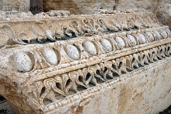 Relief im Baal-Tempel  Palmyra  Syrien  Naher Osten  Asien