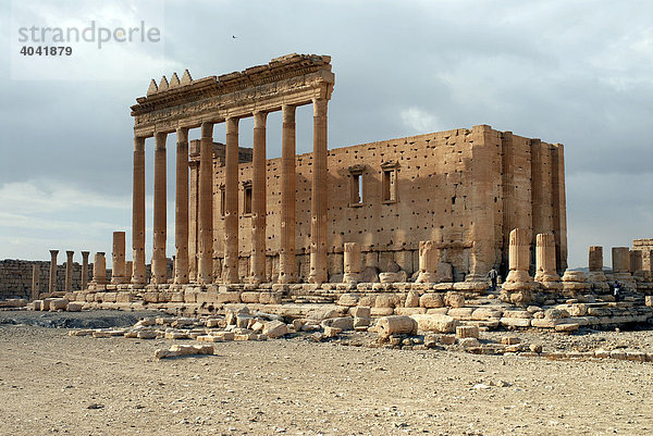 Ruinen des Baal-Tempels in Palmyra  Syrien  Naher Osten  Asien